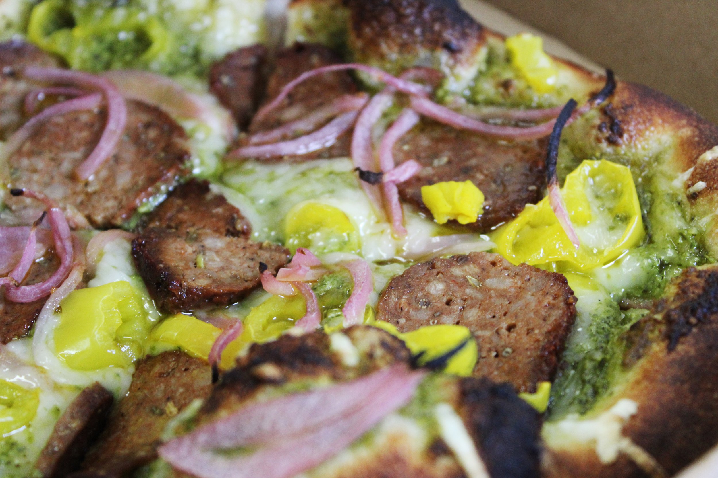 Papa Reed's pesto pizza